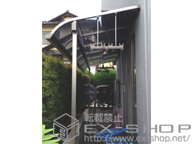 のテラス屋根 ライザーテラスII R型 テラスタイプ 単体 積雪〜20cm対応+吊り下げ物干し 施工例