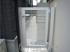 の門扉 プレスタ門扉1型 片開き 柱使用 施工例