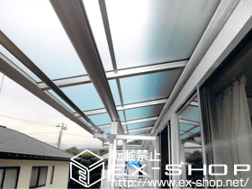 のバルコニー・ベランダ屋根 ヴェクターテラス F型 屋根タイプ 連棟 積雪〜20cm対応 施工例