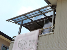 のバルコニー・ベランダ屋根 ライザーテラスII R型 屋根タイプ 単体 積雪〜20cm対応 施工例