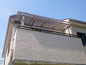 のバルコニー・ベランダ屋根 ヴェクターテラス R型 屋根タイプ 単体 積雪〜20cm対応 施工例