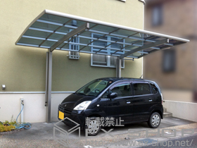 のカーポート プレシオスポート 積雪〜20cm対応+着脱式サポート（2本入り1セット） 施工例