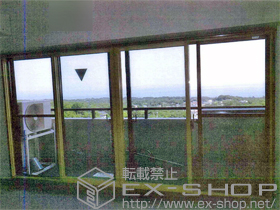 の二重窓（内窓） プラマードU引違い窓4枚建て 中桟無し・標準下枠仕様 施工例