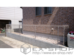 のフェンス・柵 メッシュフェンス G10-R 自由柱施工 施工例