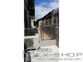 のフェンス・柵 メッシュフェンス G10-R 自由柱施工 施工例