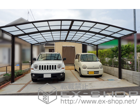 のカーポート カーブポートシグマIII ワイド 積雪〜20cm対応 施工例