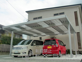 のカーポート テリオスポートIII 900 2台用 角柱4本仕様 積雪〜30cm対応 施工例