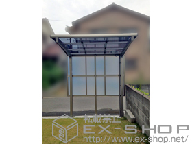 のサイクルポート・駐輪場 カーブパークシグマIII パネル1面囲い 積雪〜20cm対応 施工例