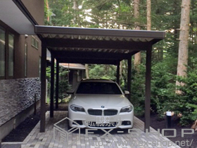 のカーポート テリオスポートIII 3000 奥行延長 角柱6本仕様 積雪〜100cm対応 施工例