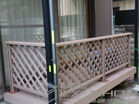 のウッドデッキ レストステージ 幕板納まり+デッキフェンス 施工例