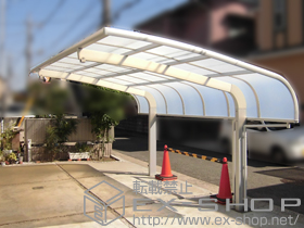 のカーポート テールポートシグマIII 積雪〜20cm対応＋着脱式サポート 標準(1本入り) 施工例