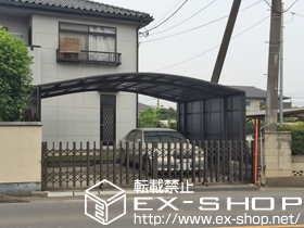 のカーポート カーブポートシグマIII ワイド 積雪〜20cm対応＋サイドパネル 施工例