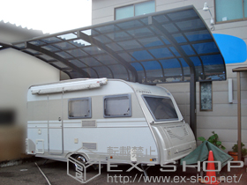 のカーポート テールポートシグマIII 1500 耐風圧強度仕様 積雪〜50cm対応+柱ガード 1本入×2 施工例