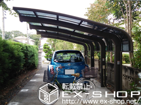 のカーポート テールポートシグマIII 1500 延長 積雪〜50cm対応＋着脱式サポート 標準 1本入×4 施工例