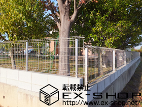 のフェンス・柵 イーネットフェンス1F型 自由柱施工 施工例