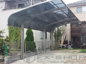 のカーポート テールポートシグマIII 延長 積雪〜20cm対応＋テールポートシグマ用着脱式サポート　ロング柱23用(1本入り) 施工例