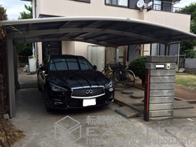 のカーポート カーブポートシグマIII ワイド 積雪〜20cm対応 施工例