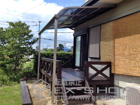 のテラス屋根 ライザーテラスII R型 テラスタイプ 単体 積雪〜20cm対応 施工例