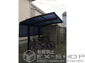 のサイクルポート・駐輪場 レイナポートグランミニ 積雪〜20cm対応＋レイナポートグランミニ用 サイドパネル 施工例