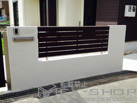 のフェンス・柵 ジオーナフェンス YS型 マテリアルカラー フリーポールタイプ 施工例