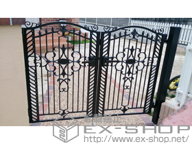 の門扉 フェスタB型 両開き　柱使用 施工例