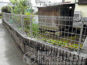 のフェンス・柵 ハイグリッドフェンスUF8型 フリーポールタイプ 施工例