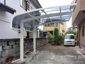 のカーポート レイナキャップポートグラン　積雪〜20cm対応＋着脱式サポート柱（2本入り） 施工例