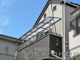 のバルコニー・ベランダ屋根 ライザーテラスII R型 屋根タイプ 単体 積雪〜20cm対応 施工例