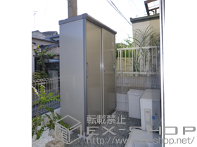 の物置・屋外倉庫 ナイソーシスター 一般型(KMX-135EP  GO )+棚板【棚板　K37】 施工例