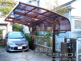 のカーポート レイナキャップポートグラン　積雪〜20cm対応＋着脱式サポート 標準・ハイルーフ兼用 2本入り×1 施工例