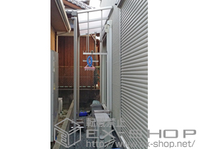 のテラス屋根 プレシオステラス F型 テラスタイプ 単体 積雪〜20cm対応＋吊り下げ式物干し ロング2本入り 施工例