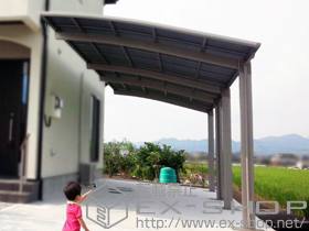 のカーポート カーブポートシグマIII 縦連棟 積雪〜20cm対応＋屋根材ホルダー 施工例