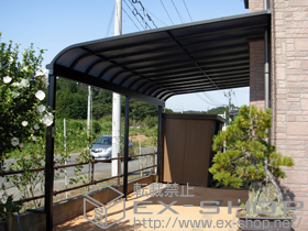 のテラス屋根 ライザーテラスII R型 テラスタイプ 連棟 積雪〜20cm対応 施工例