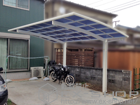 のカーポート レイナポートグラン　積雪〜20cm対応＋着脱式サポート（2本入り） 施工例