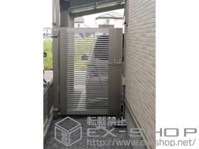 の門扉 ライシス門扉 1型 細横桟 片開き 柱使用 施工例