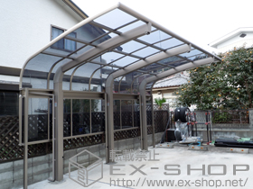 のカーポート テールポートシグマIII 1500 積雪〜50cm対応＋着脱式サポート 1本入り×3セット＋サイドパネル 施工例