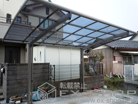 のカーポート カーブポートシグマIII 積雪〜20cm対応＋ロング柱23用 1本入り×2セット 施工例