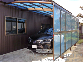 のカーポート レイナポートグラン　積雪〜20cm対応＋レイナポートグラン用　サイドパネル＋着脱式サポート（2本入り） 施工例