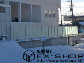 のフェンス・柵 ライシスフェンス P型 ポリカーボネート フリーポールタイプ 施工例