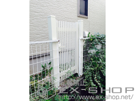 の門扉 ハイ千峰 片開き 柱使用 施工例