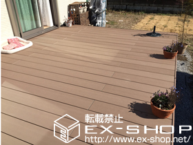 のウッドデッキ レストステージ 幕板納まり＋独立ステップ 施工例