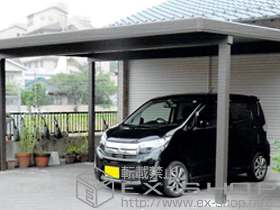 のカーポート テリオスポートIII 900 2台用 角柱4本柱仕様 積雪〜30cm対応 施工例