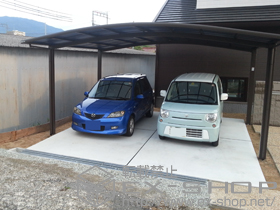 のカーポート カーブポートシグマIII ワイド 積雪〜20cm対応 施工例