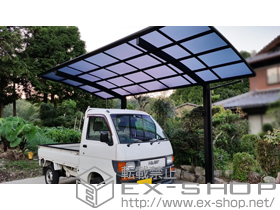 のカーポート プレシオスポート 積雪〜20cm対応+収納式物干しセット2型(2本入り) 施工例