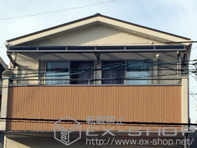 のバルコニー・ベランダ屋根 ライザーテラスII R型 ルーフタイプ 連棟 積雪〜20cm対応 施工例