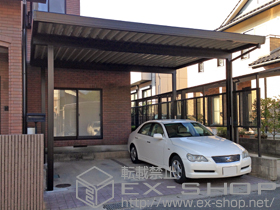 のカーポート テリオスポートIII 1500 2台用 角柱4本仕様 積雪〜50cm対応 施工例