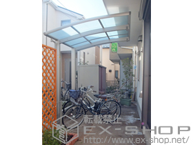 のサイクルポート・駐輪場 レイナポートグランミニ 積雪〜20cm対応＋着脱式サポート2本入 施工例