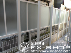 のフェンス・柵 ライシスフェンスP型 フリーポールタイプ＜多段柱仕様＞ 施工例