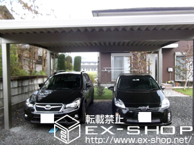 のカーポート テリオスポートIII 3000 2台用 角柱4本仕様 積雪〜100cm対応 施工例