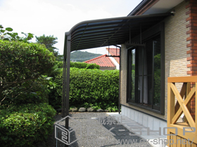 のテラス屋根 パワーアルファ RB型 テラスタイプ 単体 積雪〜30cm対応 施工例